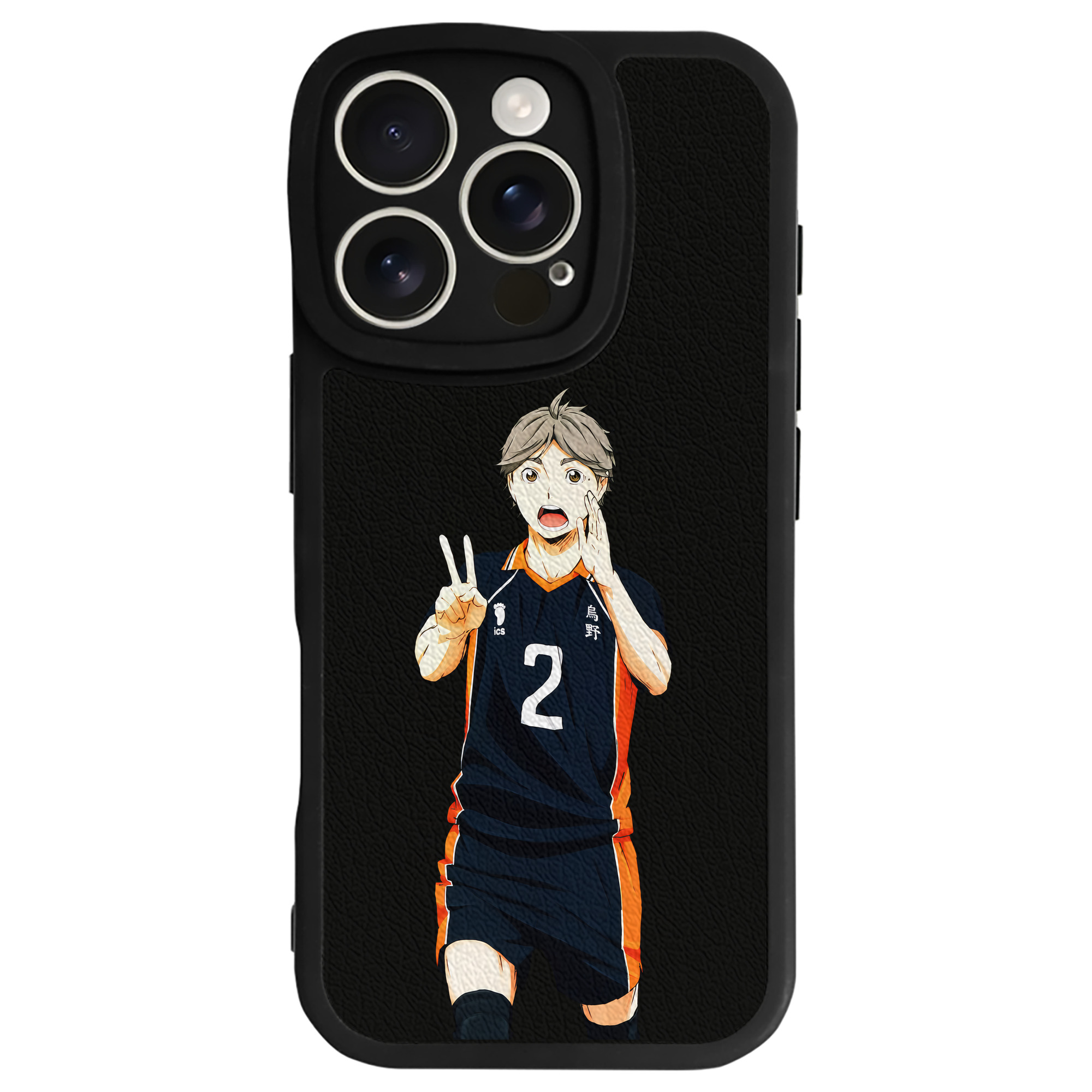 （画像用） ハイキュー!! Haikyu!! 【iPhone 16シリーズ対応】シリコンスマホケース（レザー調） 材質：シリコン